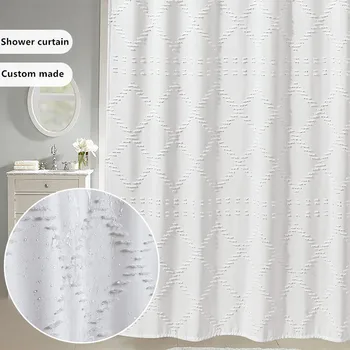 Полиестерен водоустойчива душ завеса за душ бял цвят завеса за душ в банята на хотела