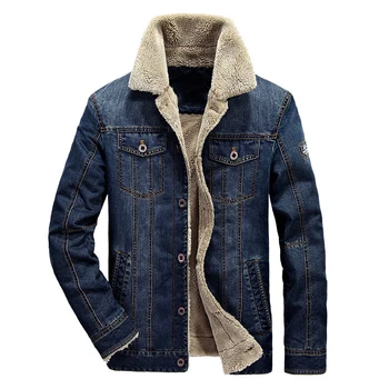 Зимно яке, за мъже деним яке, дебела топла руното яке в стил милитари chaqueta hombre, палта, мъжки голям размер 5XL 6XL, директна доставка