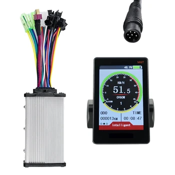 M6T Електрически Мотор LCD Дисплей Метър + 36 350 W Синусоидална Контролер Цветен Екран Универсален За E-Bike E резервни Части за Скутери (6PIN)