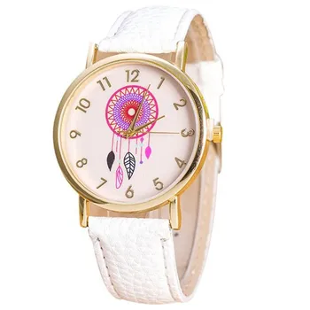 Ежедневни дамски часовник мечти Кожени часовници с кофа на 3-та водоустойчив моден кварцов Модерен женски фантастичен часовници мечти