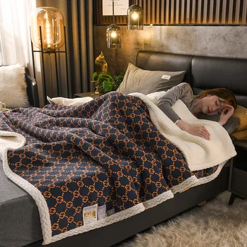 Висококачествени флисовые одеяла и покривала, дебели топли зимни одеала за възрастни, домашни супер меки луксозни обикновена одеяла в единични легла