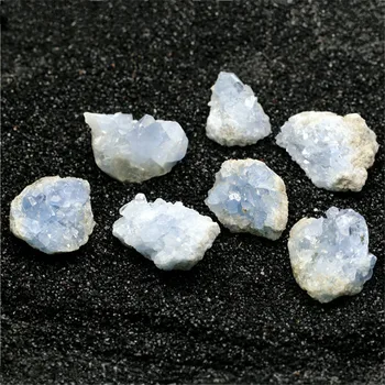 1 бр. проби минерали от естествен целестина, груб естествен кварц, градешки камък, декорации за дома аквариум