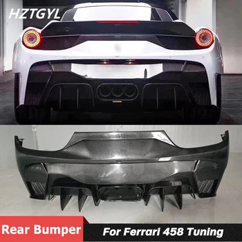 Задна броня от въглеродни влакна, V-образни, тип или неокрашенного материал FRP за тунинг на Ferrari 458