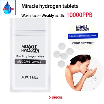 От 10 000 PPB Таблетки за измиване на Чудо-водород вода Слабокислотной за подобряване на състоянието на кожата, против оксидация и стареене, Пробна опаковка 5 броя