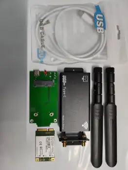 MC7430 Sierra Безжична мини-модул pcie + черен калъф + антена LTE + косичка + USB кабел + печатна платка