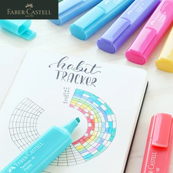 Луминесцентна дръжка-хайлайтер ярки цветове FABER CASTELL Textliner Пастелно флуоресцентен маркер за маркиране на канцеларски материали 154863