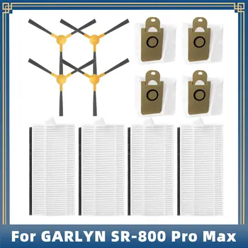 За GARLYN SR-800 Max/SR-800 Pro Max Робот-прахосмукачка Резервни части за подмяна, аксесоари, странична четка, Hepa филтър, торбичка за прах