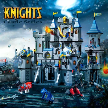 MOC Просвета крал Лъв Замъка на Рицарите тухли направи си сам творчески военни градивните елементи на Играчки за Коледни подаръци за деца