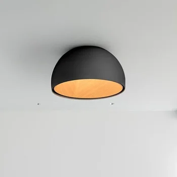 Скандинавските led осветителни тела тавана лампа от кръгла дърво, индивидуалност, модерен минималистичен ресторант, висящи лампи за спалня