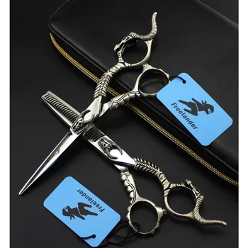 Freelander 6-инчов ножици за коса на фризьорски инструмент фризьорски ножици ножица за подстригване на коса филировочные ножици Hair Makas