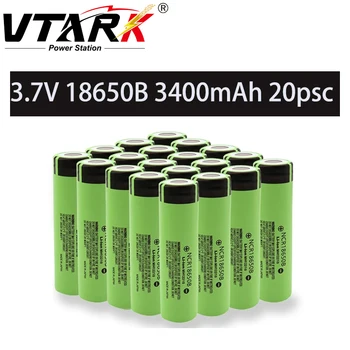 100% оригинален 18650 батерия 3,7 В ncr18650b литиева 3400 mah за 10А на батерията на фенерчето и 20 бр. акумулаторни батерии