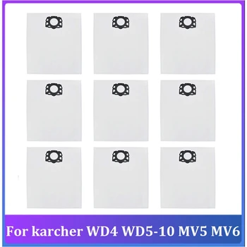 9 бр., торба за прах за Karcher WD4 WD5-10 MV5 MV6, робот-прахосмукачка, резервни части, аксесоари