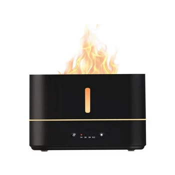 Тенис на арома-дифузер с 3D-симулации на пламъка, USB-овлажнител, 3 платна спрей за дома, хол, офис