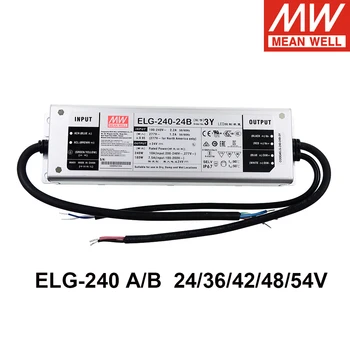 MEAN WELL ELG-240 24 НА 36 42 48 54 НА Регулиране на тока и напрежението Импулсно Захранване 240 Watt Led драйвер 3 В 1 С Потъмняване