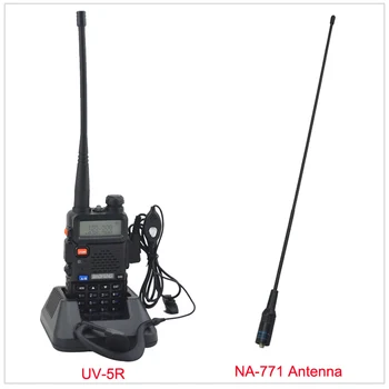 двухдиапазонная радиостанция baofeng UV-5R 136-174/400-520 Mhz, двустранно радио с безплатен ухо и безплатна антена NA-771