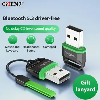USB Bluetooth 5.3 адаптер, Bluetooth-ключ, адаптер за безжична мишка, клавиатура, прием на музика, аудио, лаптоп, Bluetooth 5.1 5.0