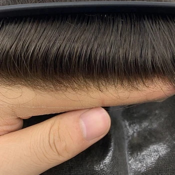 В присъствието на висококачествени невидими швейцарски дантела перуки, изработени от 100% човешка коса, мъжки перуки