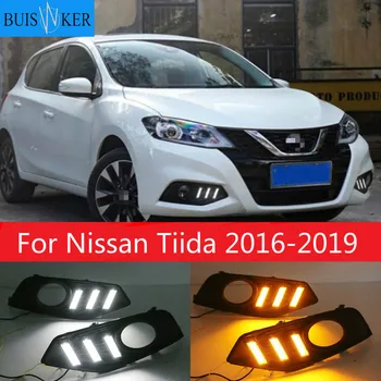 1 Чифт За Nissan Tiida 2016-2019 12 В Авто led Лампа Дневни светлини DRL Противотуманный Лампа
