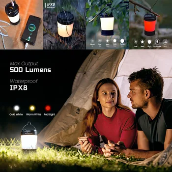 Sofirn Нов цвят LT1S USB C 21700, акумулаторна лампа за къмпинг, мощен фенер, преносим авариен фенер, червен фенер