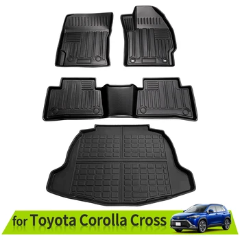 3D Подложки Подложка багажник за Toyota Corolla Cross против хлъзгане водоустойчиви аксесоари за шофиране на лявата и дясната ръка TPE Pad