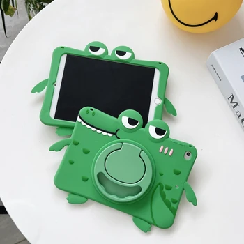 3D Крокодил За Ipad Pro 11 2022 2020 Калъф Мек Калъф за iPad 5 6 Air 1 2 pro 10,5 air 4 5 10,9 детски устойчив на удари калъф