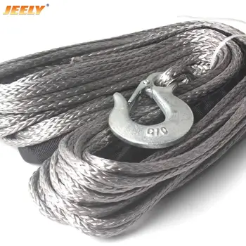 6 мм * 24 м, 12 нишки, офроуд синтетичен кабел за буксировочной лебедка от СВМПЭ с кука, ръкав 1,5 м и напръстник