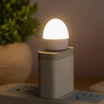 Мини USB Штекерная Лампа За зареждане на Мобилен захранване USB Малка Кръгла Led нощна светлина за нощуване на Открито И 5 В Малка Кръгла лека нощ