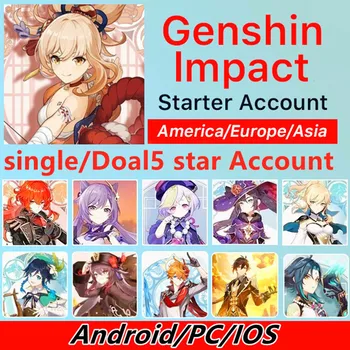 Профил Genshin Impact 2 Limited e One 5 Звезди, направи си САМ Zhongli Baizhu, RaidenNahidaAlhaitham,450 Роли, Европа, Америка, Азия
