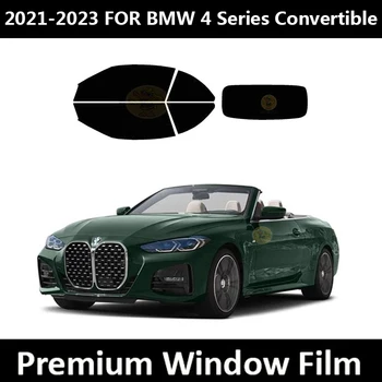 2021-2023 За BMW 4 Series с Мек покрив (Пълен Кола) Комплект За Предварителна Оцветяването на Прозорци на Автомобили Фолио За Прозорци Черно Фолио За автомобилни прозорци UV