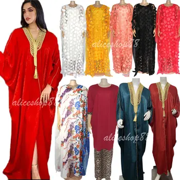 Мюсюлманската мароканско женски африкански макси рокля Фараша, вечер кафтан, вечерна рокля в Дубай, индия рокля за жените