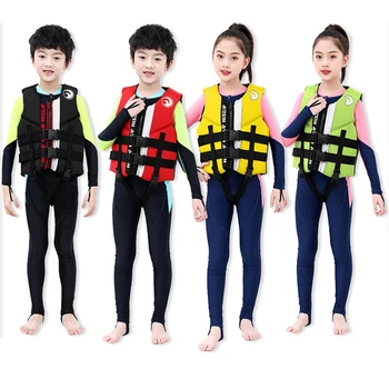 Детска жилетка за плуване с лодка, спасителни жилетки, като кораб яке за деца, плаващ бански за момчета и момичета, плаващ бански с регулируем колан за безопасност