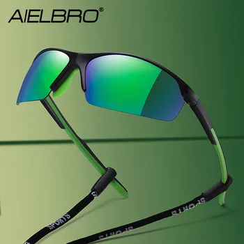 AIELBRO Нови комплекти велосипедни точки, мъжки слънчеви очила, поляризирани очила, колоездене слънчеви очила за спорт, слънчеви очила TR-90 за мъже