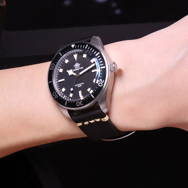 ADDIESDIVE Мъжки часовник луксозни PT5000 от неръждаема стомана 20bar BGW9, светещи автоматични механични часовници Relogio Masculino
