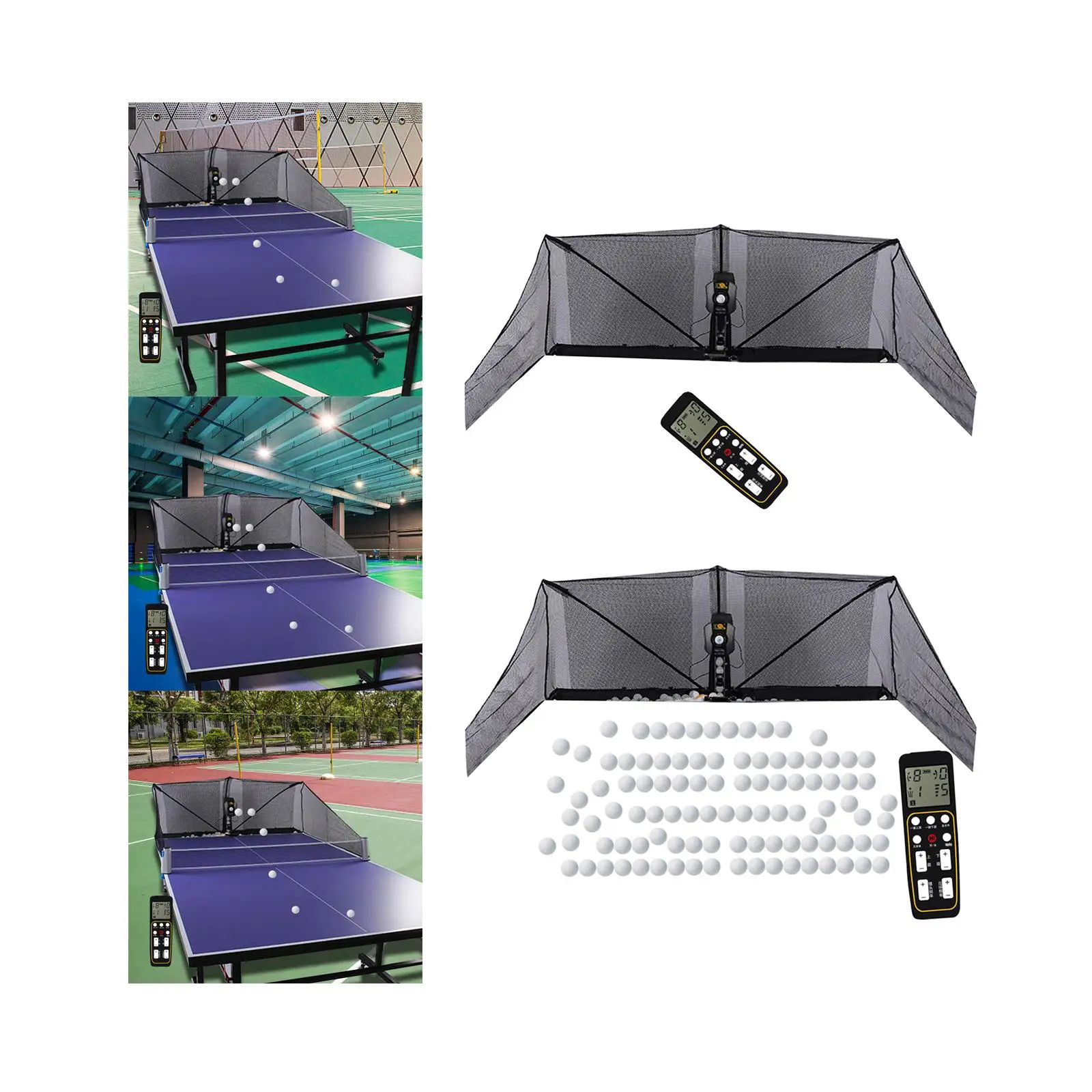 Автоматична машина за игра на пинг-понг с мрежа с дистанционно управление, роботи-фитнес оборудване за тенис, робот-тренажор за пинг-понг за начинаещи