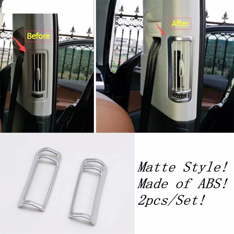 За за Audi Q7 2016-2020 ABS хромирана автомобилна стойка B Покритие на вентилационни отвори на климатика стикери за украса на автоаксесоари интериор