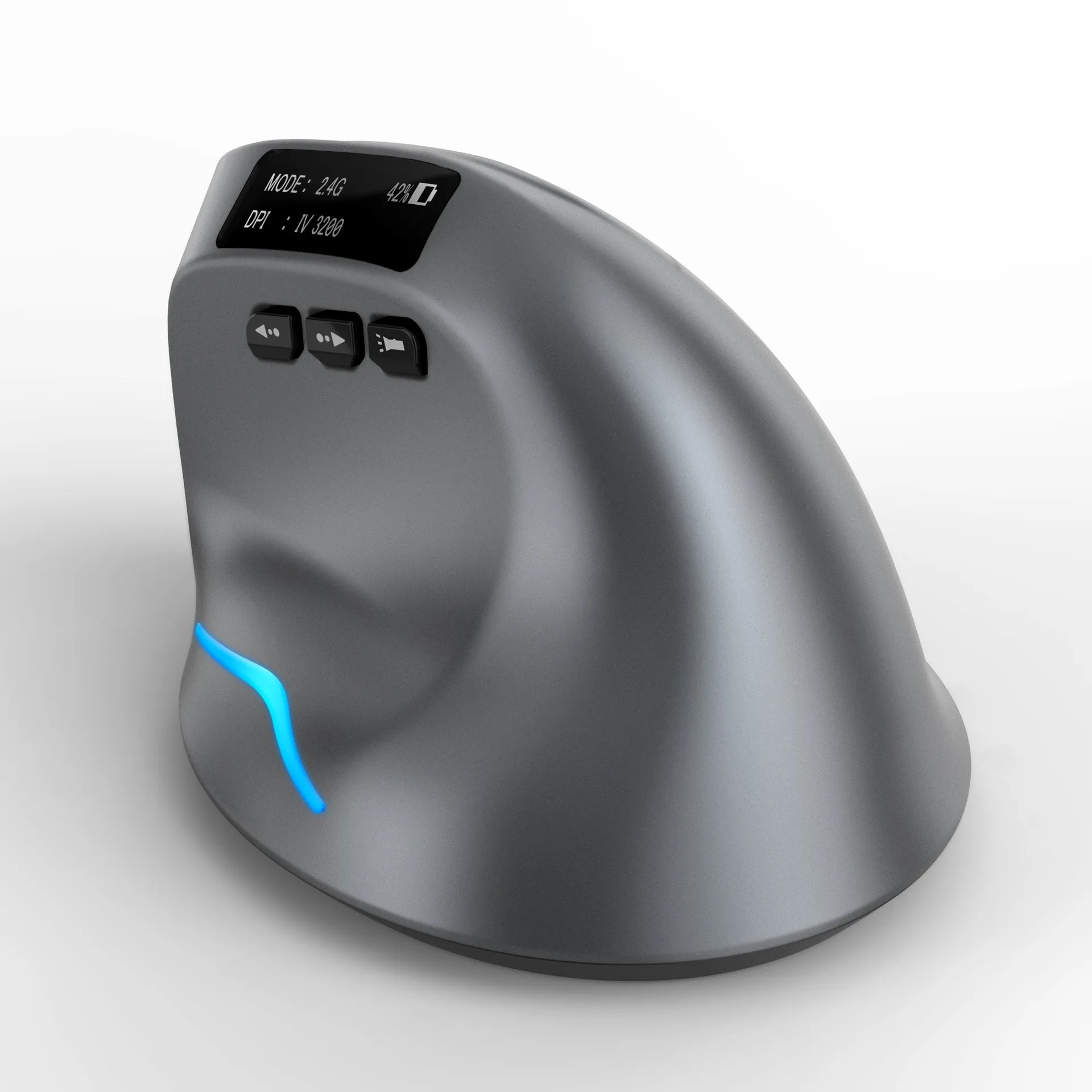 Новата Безжична Мишка с 2.4 G Bluetooth F-26C с Перезаряжаемым Дисплей, Двухрежимная Безжична 8 бутон на Мишката, с вертикална изключване на звука