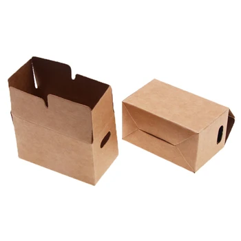 2 бр., експрес-кутия за куклена къща, миниатюрни сгъваема хартиена кутия, интериор за кукла къща, мебелни аксесоари за деца