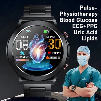 Умни часовници за пулсовата терапия с ЕКГ + ТОЧКИ, на монитора на нивото на глюкоза в кръвта, температура, налягане, оценка на риска на липидите в кръвта, пикочна киселина