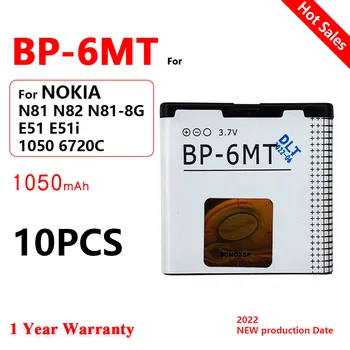 BP-6MT BP6MT Акумулаторна Батерия За Nokia N81 N82 N81-8G E51 E51i 6720 6720C Акумулаторна Батерия за Мобилен телефон BP 6MT 1050 mah