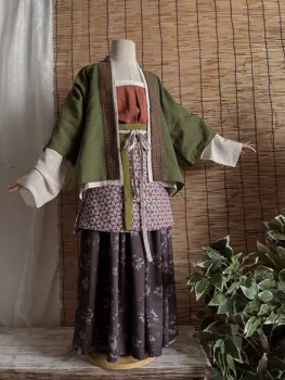 Дрехи за момчета и момичета китайски дрехи Hanfu Снимка Национален стил Характеристика на производителността на Облекло от памук и лен