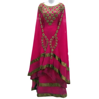 Розов кафтан от Дубай, Мароко, рокля от жоржета, арабски дрехи, европейски и американски модни тенденции