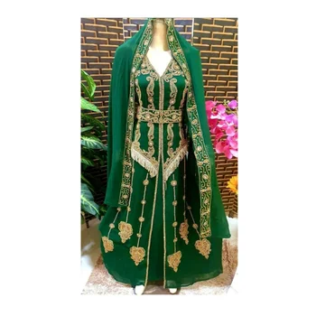 Зелени caftans от Мароко, Дубай, рокля Farasha Абая, много необичайни дълги европейските и американските модни тенденции