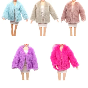 1 бр. куклено плюшевое палто, мини-палта, дрехи за кукли, аксесоари за кукольной дрехи, однотонная серия, подаръци за момичета, играчки аксесоари за кукли
