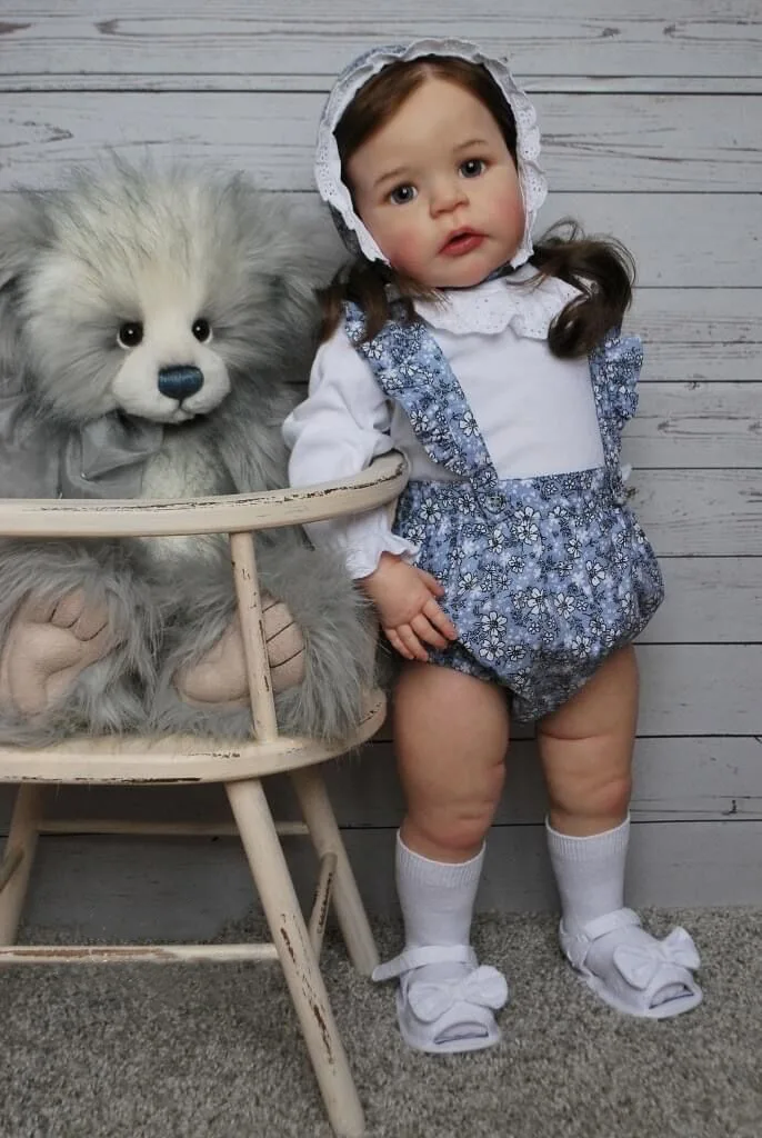 60 СМ 3D Боя Кожа Кърпа За Тяло Силиконова Възстановената Кукла Бебе Санди Момиче на Кръвоносните Съдове Bebe Реалистично Изкуство на Ръчно изработени