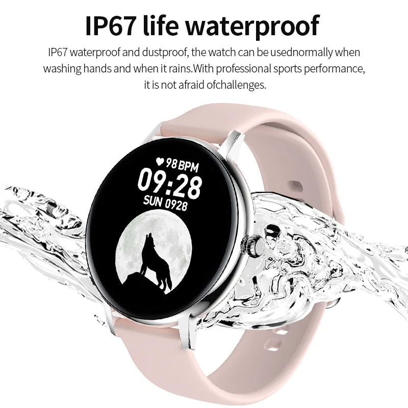 LIGE Нови умни часовници за жени с Bluetooth-разговори, водоустойчиви часовници с пълен сензорен екран, спортни умни часовници за фитнес, женски Reloj Mujer