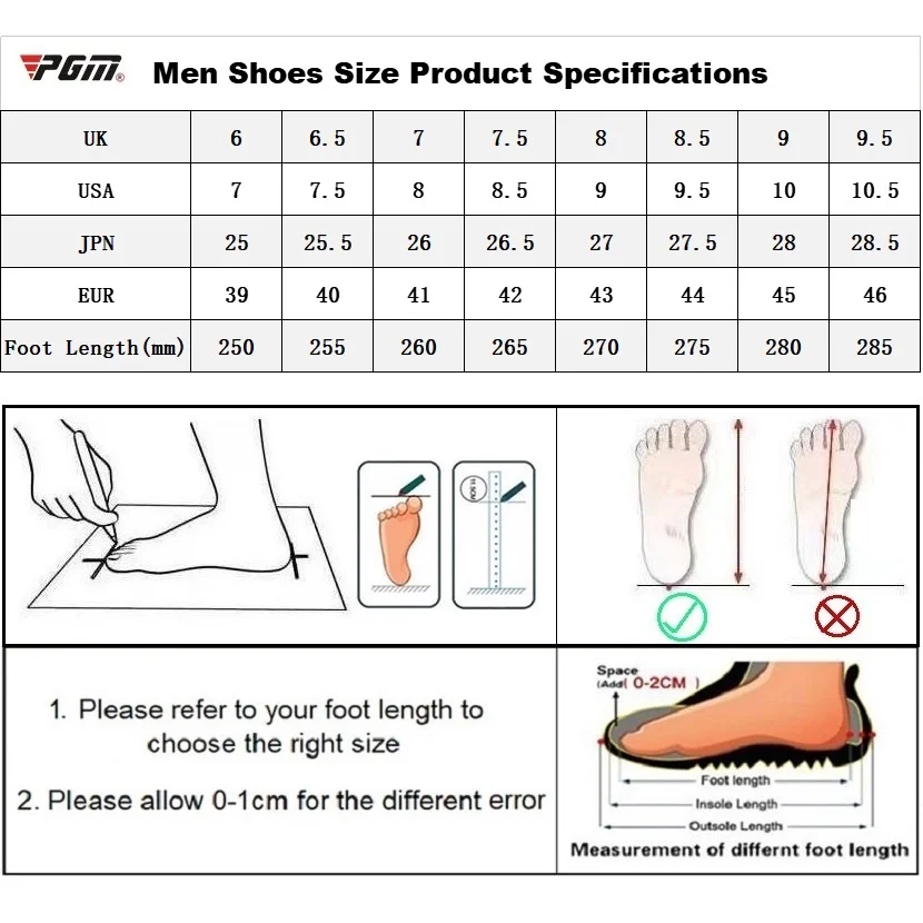 PGM мъжки обувки за голф от висококачествен микрофибър Водоустойчив спортни обувки за тренировки нескользящие дишащи обувки Мъжки обувки за голф