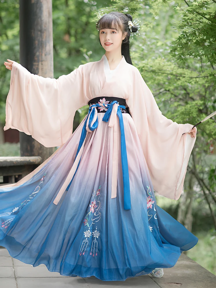 Древнекитайские национални дамски костюми Ханфу, традиционна народна танцови принцеса на династия Хан, елегантни дрехи за cosplay феите