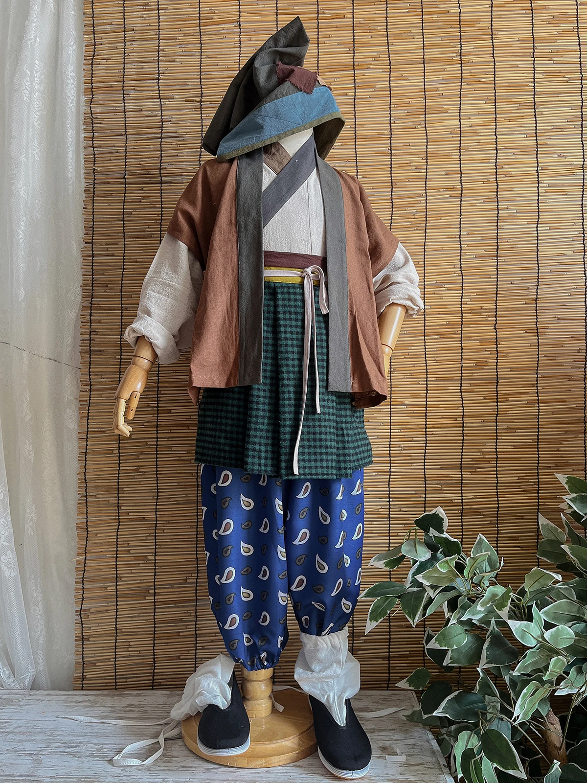 Дрехи за момчета и момичета китайски дрехи Hanfu Снимка Национален стил Характеристика на производителността на Облекло от памук и лен