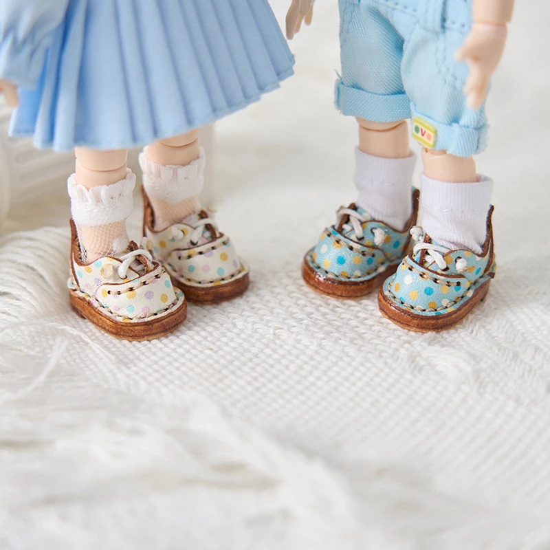 Обувки за кукли OB11, кожени обувки 1/12 инча, спортни обувки, обувки с мозайки, кожена ръчно изработени обувки GSG Body9 YMY